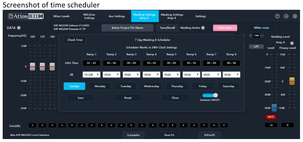 ASP-MG2240 view time scheduler 